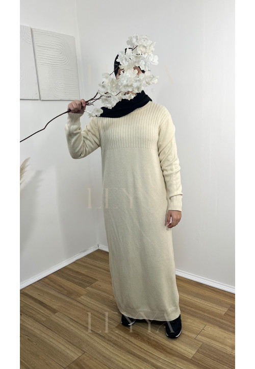 Abaya Sana - blanc cassé