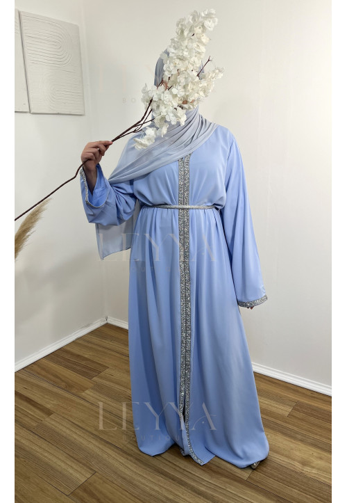 Abaya Sarah - bleu clair