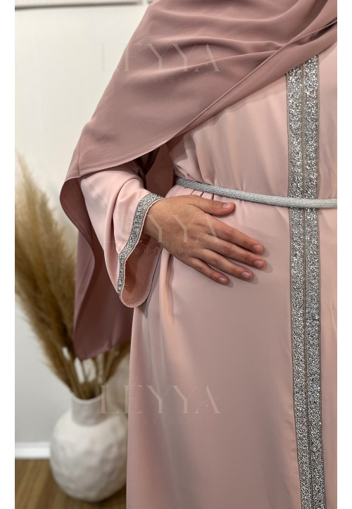 Abaya Sarah - rose clair 2