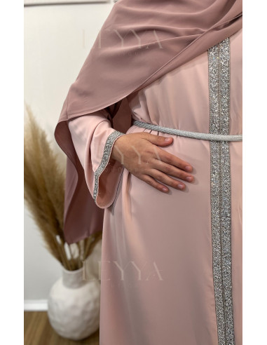 Abaya Sarah - rose clair
