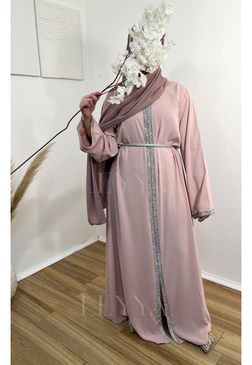 Abaya Sarah - rose clair