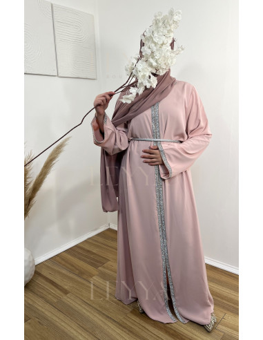 Abaya Sarah - rose clair