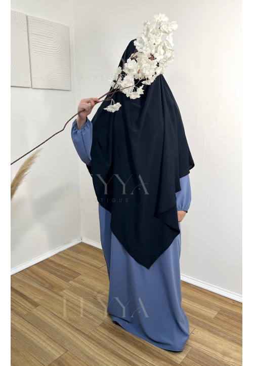 Khimar long - bleu nuit 2