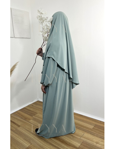 Khimar court - vert d'eau