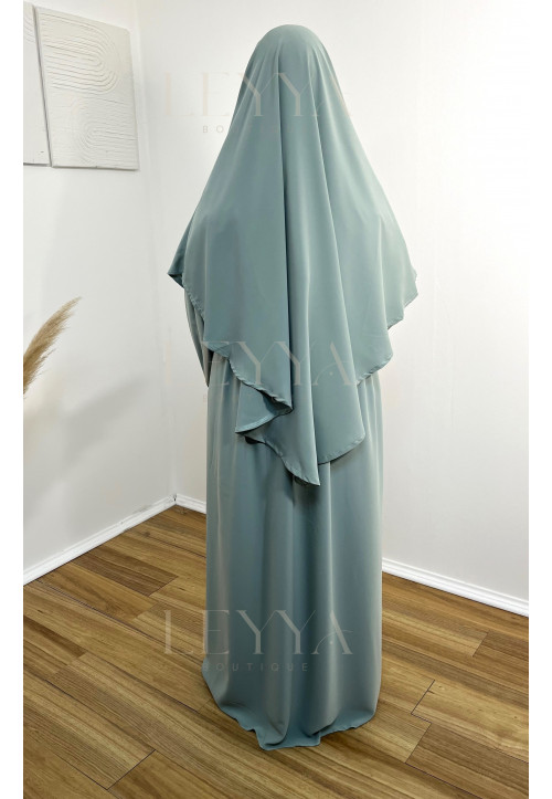 Khimar court - vert d'eau