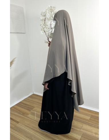 Khimar long - taupe