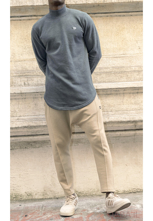 Pull Col Montant Vert Foncé...