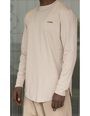 T-Shirt Manches Longues Beige - Qaba'Il